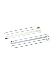 4-Piece Drawer Slides Bottom Mounted White 1.2MM 12 Inch