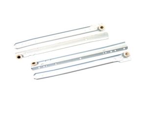 4-Piece Drawer Slides Bottom Mounted White 1.2MM 18 Inch