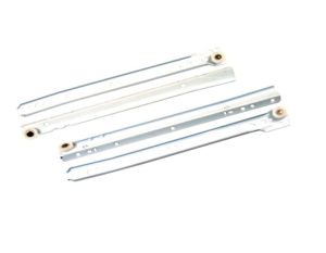 4-Piece Drawer Slides Bottom Mounted White 1.2MM 20 Inch