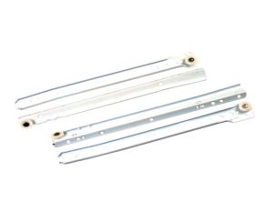 4-Piece Drawer Slides Bottom Mounted White 1.2MM 22 Inch