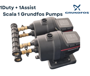 1Duty + 1Assist Booster Pumpset Scala1 5-25 Grundfos Smart VFD Integrated compact pressure boosting pump Part No 93013322