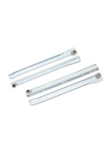 4-Piece Drawer Slides Bottom Mounted White 0.8MM 10 Inch