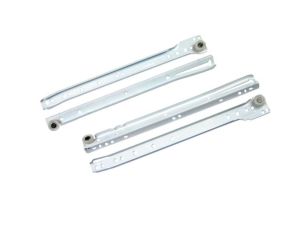 4-Piece Drawer Slides Bottom Mounted White 0.8MM 12 Inch