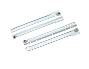 4-Piece Drawer Slides Bottom Mounted White 0.8MM 14 Inch