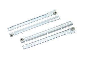 4-Piece Drawer Slides Bottom Mounted White 0.8MM 16 Inch