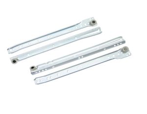 4-Piece Drawer Slides Bottom Mounted White 0.8MM 18 Inch