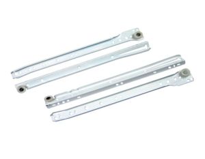 4-Piece Drawer Slides Bottom Mounted White 0.8MM 22 Inch