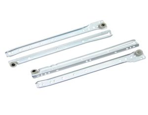 4-Piece Drawer Slides Bottom Mounted White 0.8MM 24 Inch