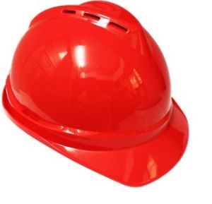 SAFETY VENTILATED HELMET WITH TEXTILE RATCHET SUSPENSION - COLORS : White, Red, Orange, Grey, Green, Blue, Yellow