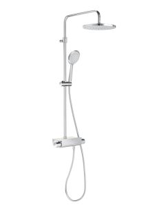 Roca Deck ROUND - Thermostatic shower column with shelf