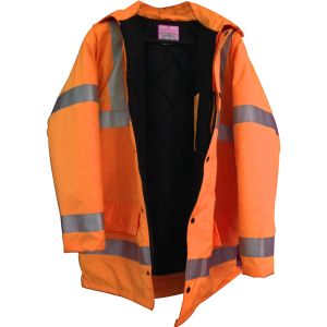 3M PARKA WINTER JACKET (WATER PROOF)
3M REFLECTIVE TAPE WITH  50 WASHES WARRANTY, Size: 2XL, COLOR : Fluorescent Orange- 10 Pieces