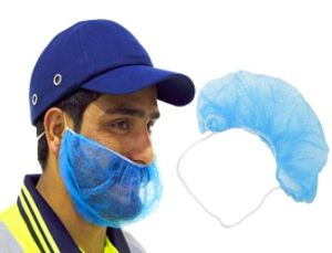 Latex Free Beard Cover  Constructed from Spun Bound Polypropylene. Unit : Bag (100 Pc/Bag)