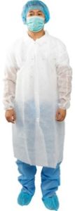 PP Non-Woven Lab Coat - White Color.