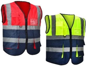 Dual Color Heavy Duty Safety Vest With Zipper. 