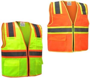 HI-VIS EXECUTIVE VEST YELLOW WITH ZIPPER. 