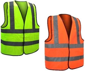 REFLECTIVE HIGH VISIBILITY VEST - YELLOW & ORANGE COLOR.