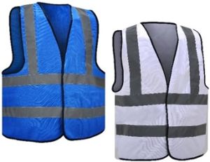 REFLECTIVE HIGH VISIBILITY VEST - WHITE & BLUE COLOR