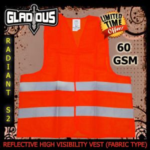 REFLECTIVE HIGH VISIBILITY VEST (FABRIC TYPE) - 100 Pieces