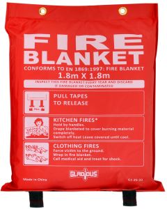 Fire Blanket Made Of Fiber Glass Woven Fabric, Size: Medium,  - 20 Pieces