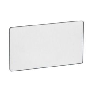 Legrand Synergy 2 Gang Blanking Plate , Authentic brushed stainless steel - 8 330 96