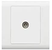 MK 1G SINGLE OUTLET MALE NON-ISOLATED TV SOCKET - MV3520WHI