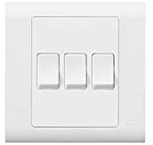 MK 10AX 3G 1WAY SWITCH, SMALL ROCKER - MV4863W1WHI