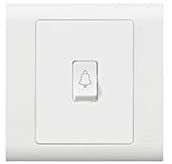 MK 10A 1G PUSH BELL SWITCH, SMALL ROCKER -MV4867WHI