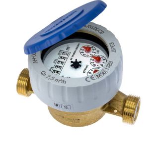 B Meter Single Jet Wet Dial Water Flow Meter, Size 3/4" 