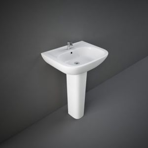 RAK Caroline Wash Basin with Pedestal, White