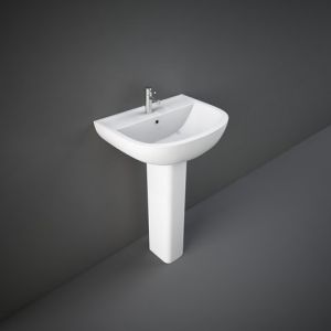 RAK Compact Wash basin with Pedestal, White