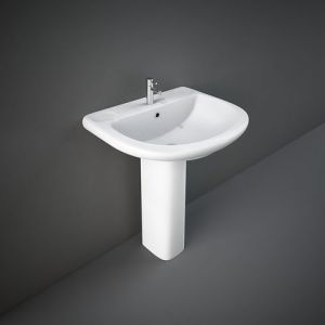 RAK Orient Wash Basin with Pedestal, White