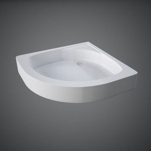 RAK Edo Deluxe Corner Shower Tray, White