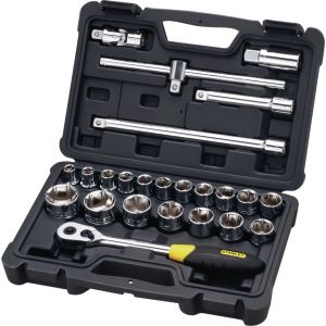 Stanley 1/2" Drive Socket Set, 6 Point ( 24 Pc) - STMT72795-8