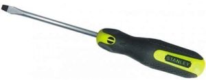 Stanley Black Flat Cushion Grip Screwdriver 6.5mm x 250mm - 2-65-195