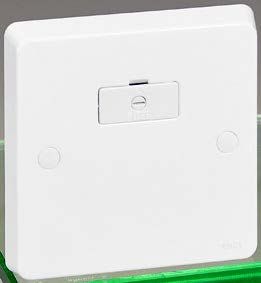 Tenby 13A Unswitch Fused Connection with Cord outlet, White - 738038