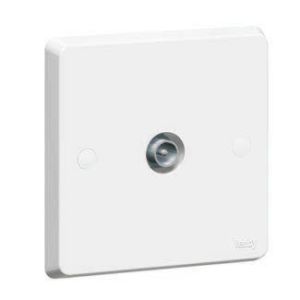 Tenby Single Screened Satellite Socket, White  - 738070