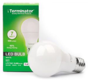 Terminator LED Bulb 7W Warm White E27 - TLEDB-7W-WW ESMA APPROVED