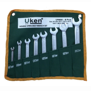 UKEN OPEN END SPANNER SET, 8 PCS 6-22MM - U9800