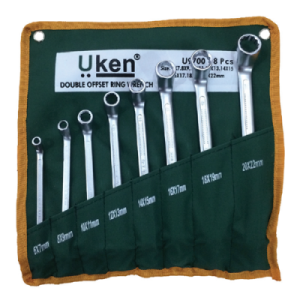 UKEN RING SPANNER SET, 8 PCS 6-22 MM - U9700