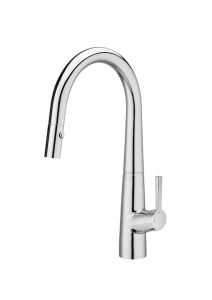 Roca Syra Kitchen sink mixer with retractable swivel spout and rinse spray function, Cold Start