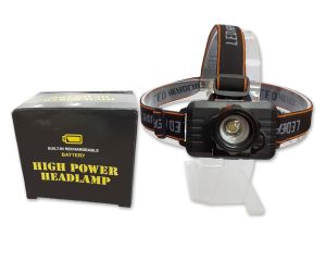 HEAD LAMP RECHARGABLE WITH CHARGING CABLE