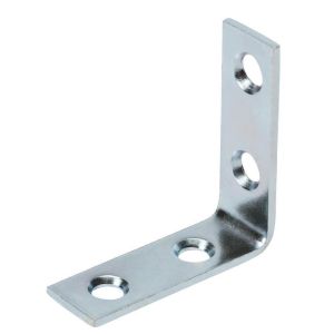 2" x 5/8" Steel Corner Brace with Zinc Finish