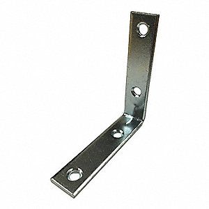 2-1/2" x 5/8" Steel Corner Brace with Zinc Finish