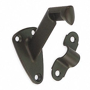 Handrail Bracket, Bronze, L 3 1/16 In