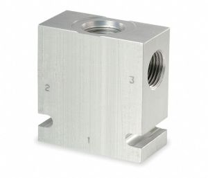 1.25" x 2.5" x 2.63" Aluminum hydraulic Cartridge Valve Base