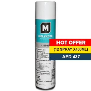 MOLYKOTE (R) L 0500 ZINC COATING SPRAY , 400 ml  PACKING : AEROSOL TIN CAN (12 CAN X400ML)