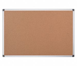 Push-Pin Bulletin Board, Cork, 17-45/64"H x 23-39/64"W, Natural