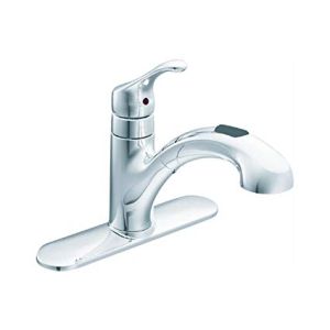 One Handle Chrome Pull Out Kitchen Faucet