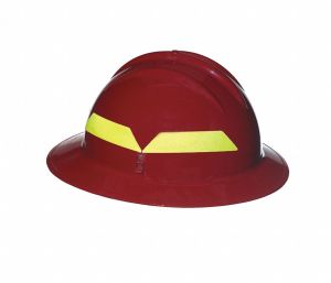 Red Fire Helmet, Shell Material: Thermoplastic, 6pt. Ratchet Suspension, Fits Hat Size: 6-1/2 to 8